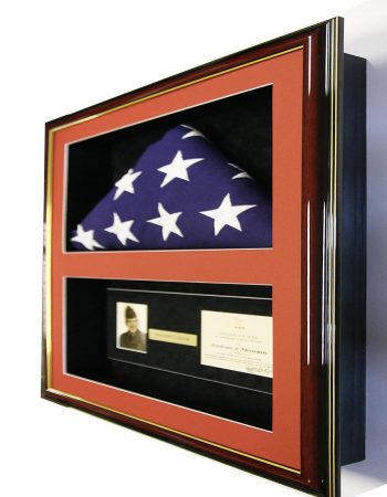 5' flag with photo and plaque